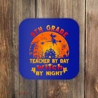 9Th Grade Teacher By Day Witch By Night Costume Halloween Gift Coaster thumb 0