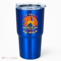 9Th Grade Teacher By Day Witch By Night Costume Halloween Gift Tumbler thumb 0