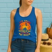 9Th Grade Teacher By Day Witch By Night Costume Halloween Gift Women's Tank Top thumb 2