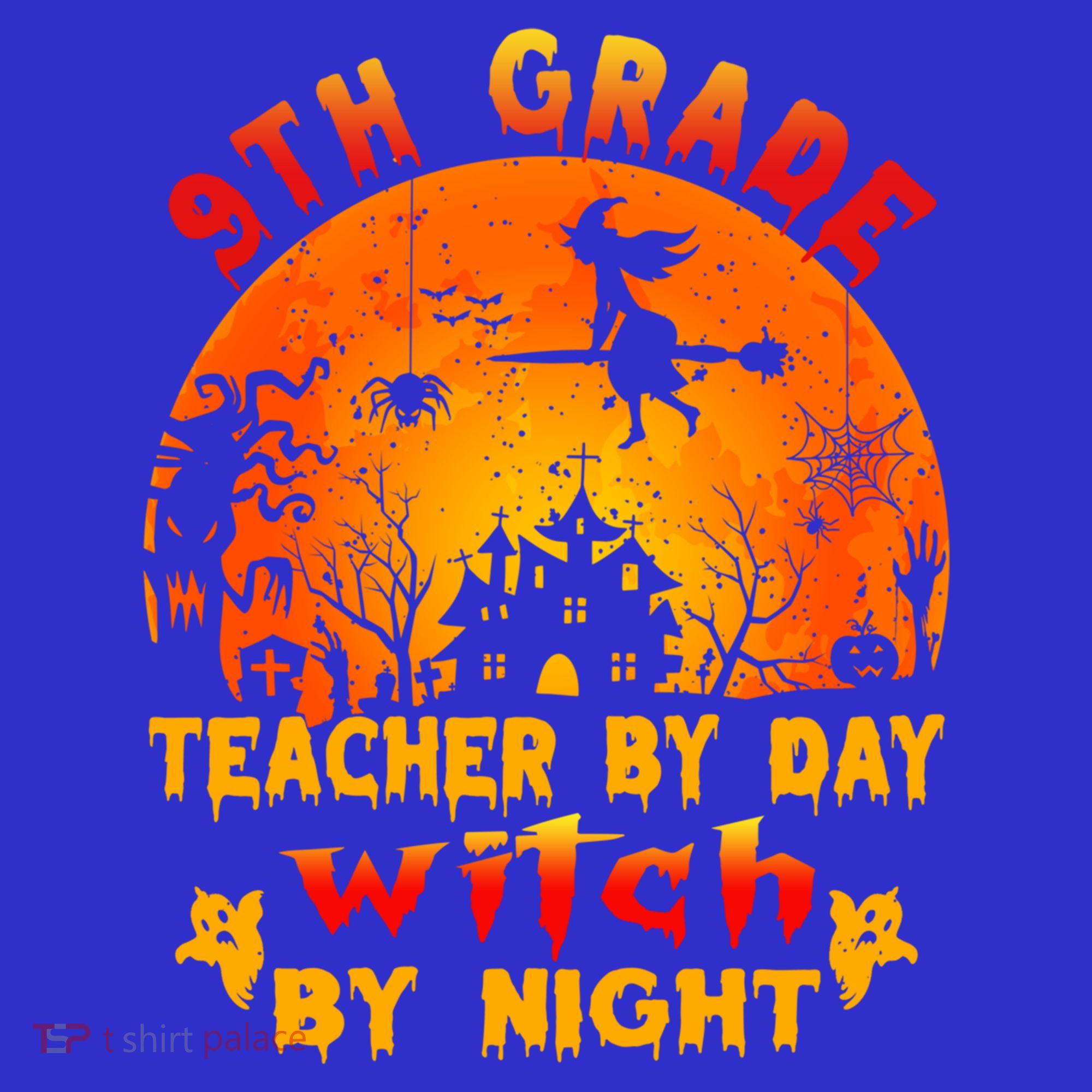 9Th Grade Teacher By Day Witch By Night Costume Halloween Gift Women's Tank Top