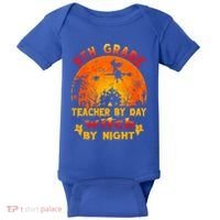 9Th Grade Teacher By Day Witch By Night Costume Halloween Gift Baby Bodysuit thumb 0