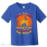 9Th Grade Teacher By Day Witch By Night Costume Halloween Gift Toddler T-Shirt thumb 0