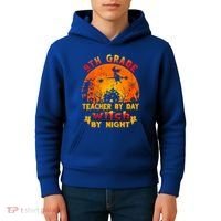 9Th Grade Teacher By Day Witch By Night Costume Halloween Gift Kids Hoodie thumb 4