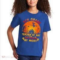 9Th Grade Teacher By Day Witch By Night Costume Halloween Gift Kids T-Shirt thumb 2