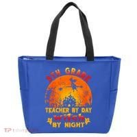 9Th Grade Teacher By Day Witch By Night Costume Halloween Gift Tote Bag thumb 0