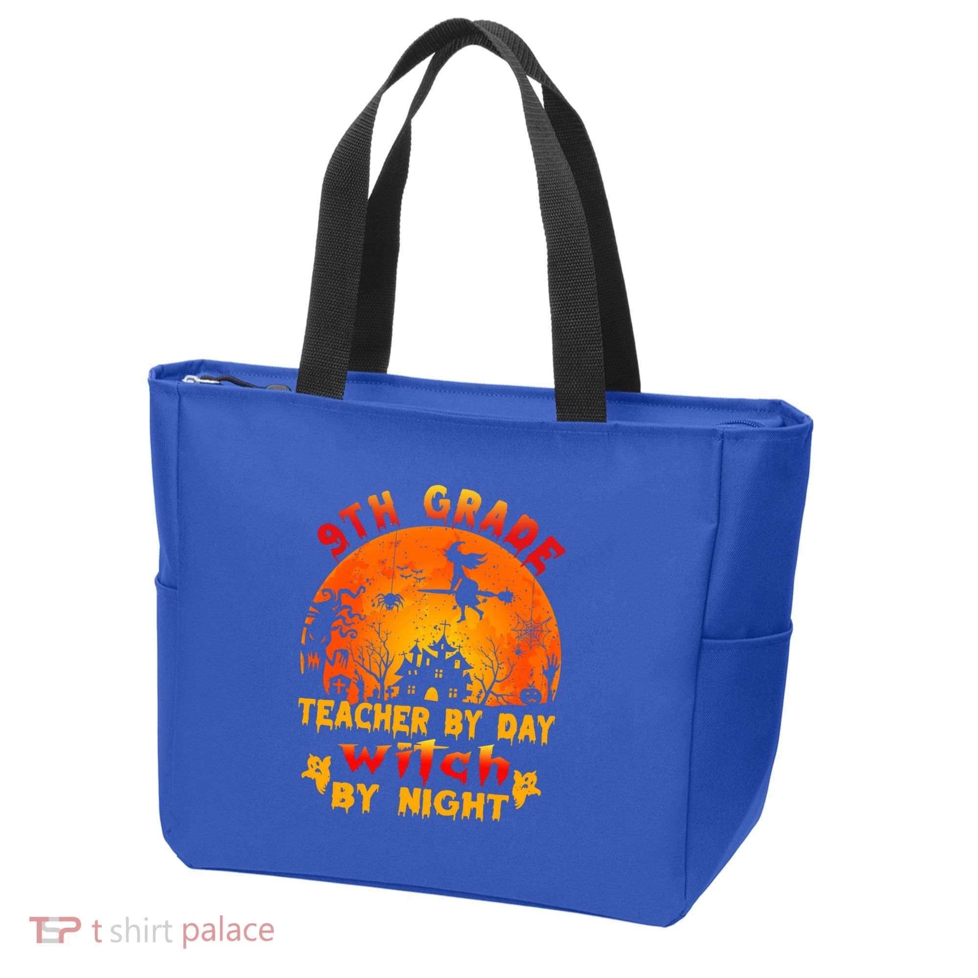 9Th Grade Teacher By Day Witch By Night Costume Halloween Gift Tote Bag