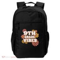 9Th Grade Vibes Gift Ninth Grade Retro Floral Teachers Gift Backpack thumb 0