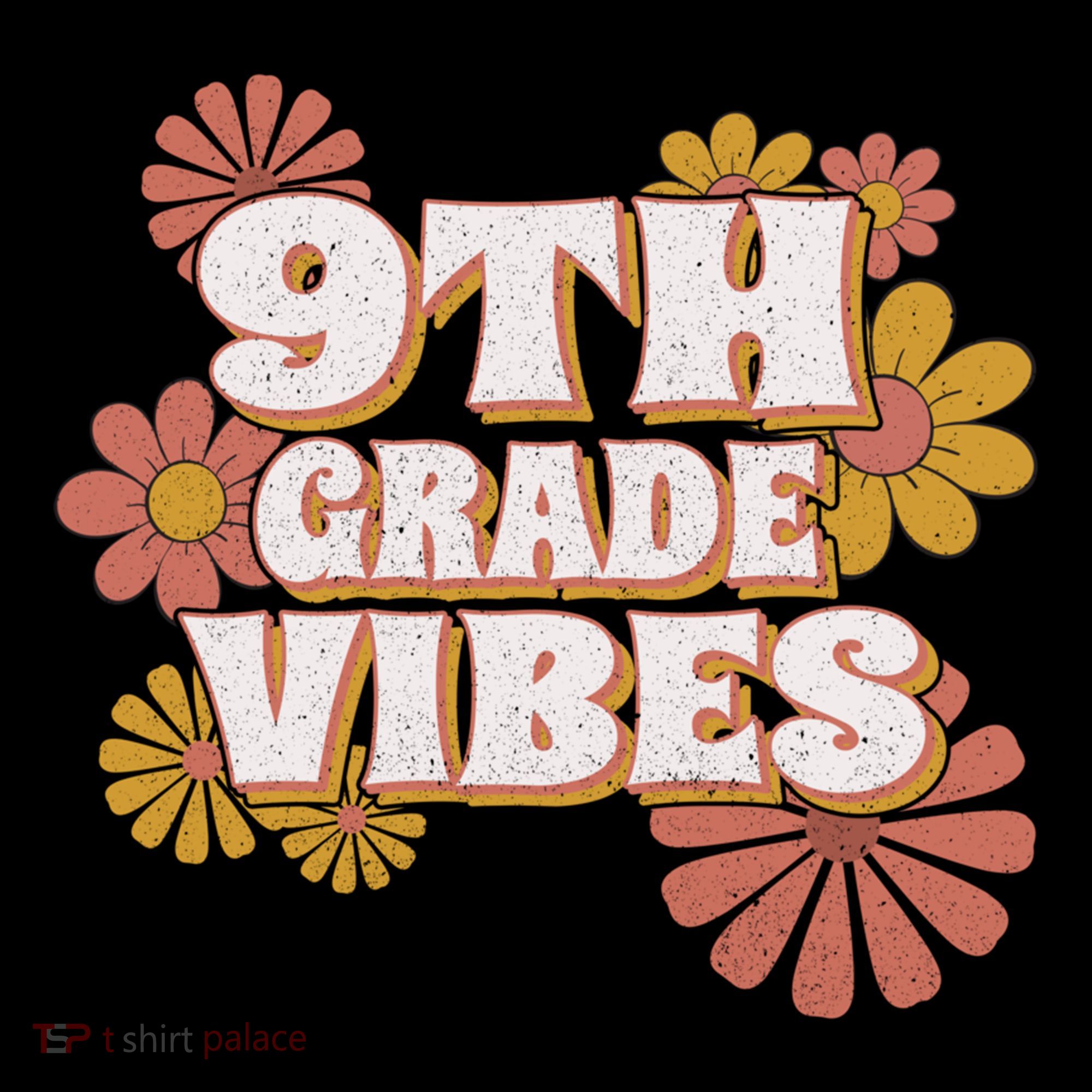 9Th Grade Vibes Gift Ninth Grade Retro Floral Teachers Gift Coffee Mug