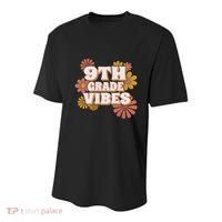 9Th Grade Vibes Gift Ninth Grade Retro Floral Teachers Gift Youth Performance Sprint T-Shirt thumb 0