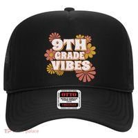 9Th Grade Vibes Gift Ninth Grade Retro Floral Teachers Gift Hat thumb 0