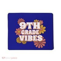 9Th Grade Vibes Gift Ninth Grade Retro Floral Teachers Gift Mousepad thumb 0