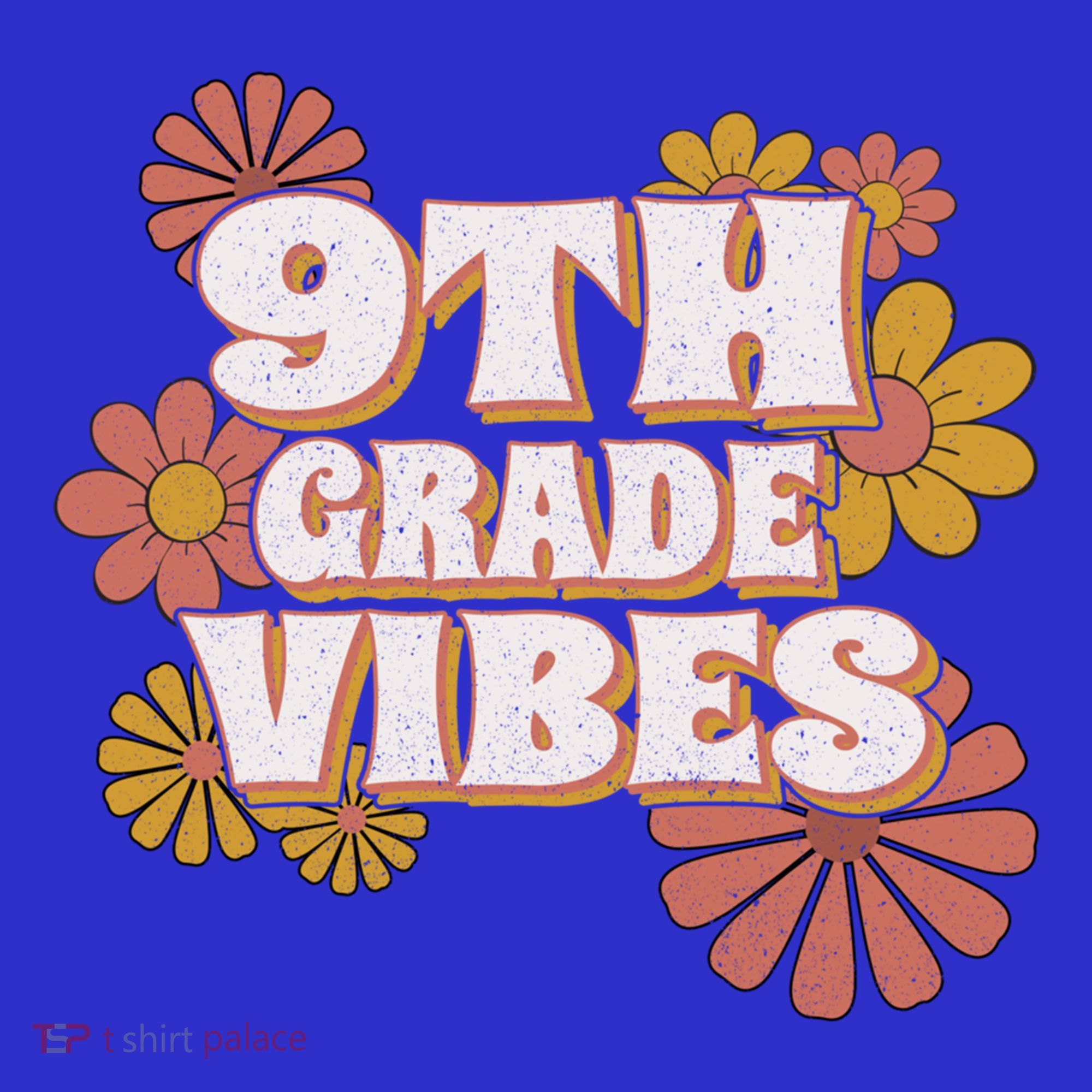 9Th Grade Vibes Gift Ninth Grade Retro Floral Teachers Gift Mousepad