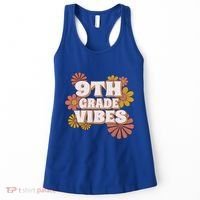 9Th Grade Vibes Gift Ninth Grade Retro Floral Teachers Gift Women's Tank Top thumb 0