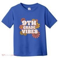 9Th Grade Vibes Gift Ninth Grade Retro Floral Teachers Gift Toddler T-Shirt thumb 0