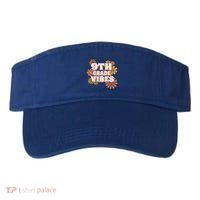9Th Grade Vibes Gift Ninth Grade Retro Floral Teachers Gift Visor thumb 0