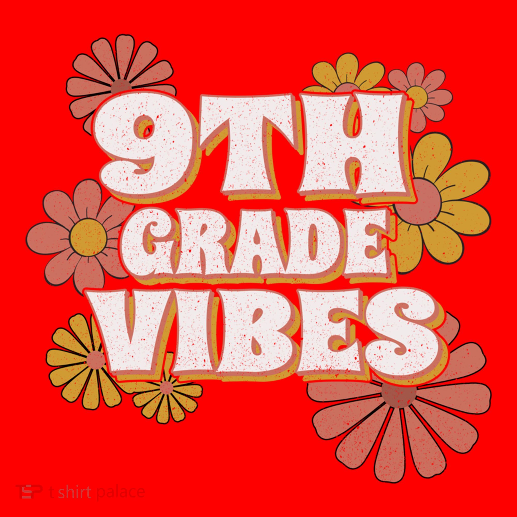 9Th Grade Vibes Gift Ninth Grade Retro Floral Teachers Gift Santa Hat