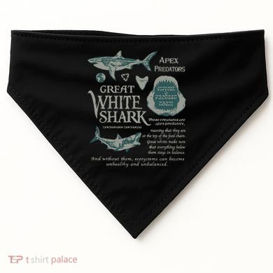 90S Great White Shark USA-Made Doggie Bandana