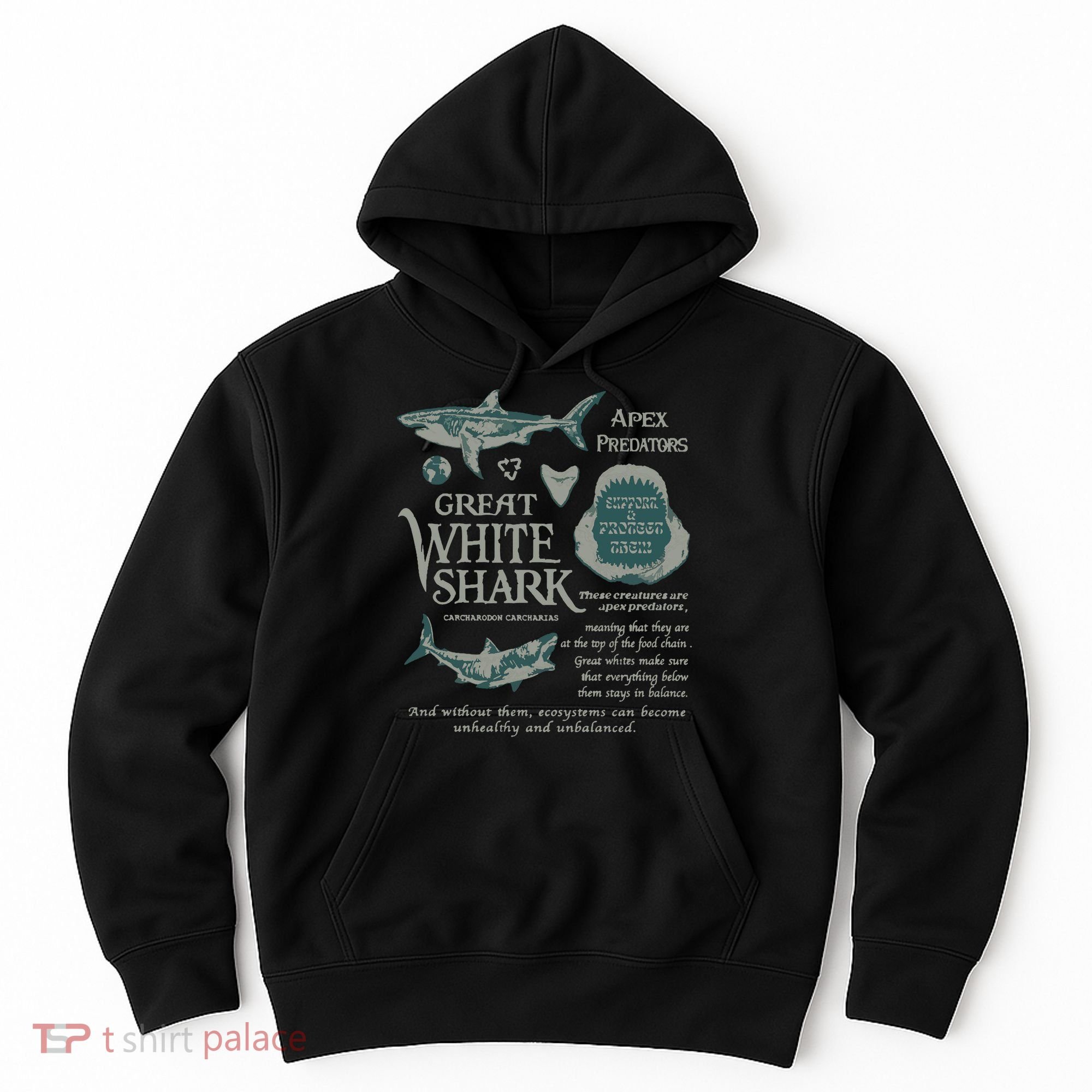 90S Great White Shark Hoodie