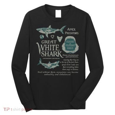 90S Great White Shark Long Sleeve Shirt