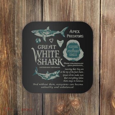 90S Great White Shark Coaster