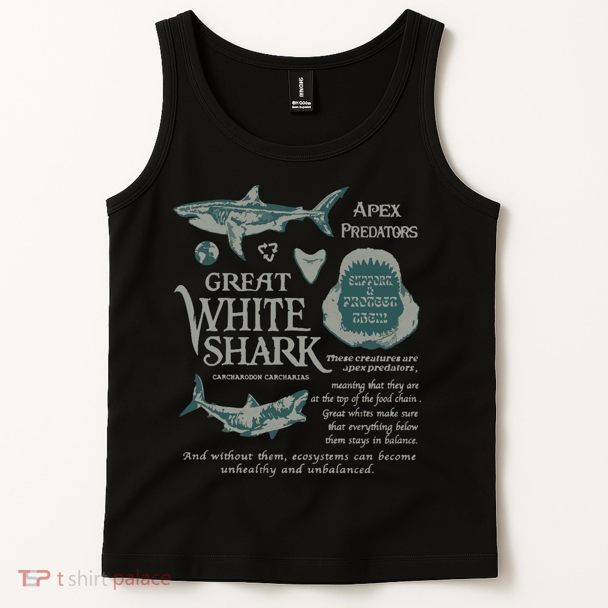 90S Great White Shark Tank Top