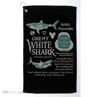 90S Great White Shark Golf Towel