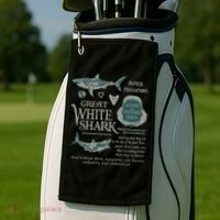 90S Great White Shark Golf Towel thumb 2