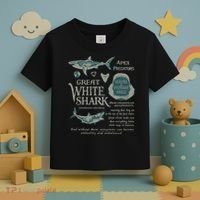 90S Great White Shark Toddler T-Shirt thumb 3