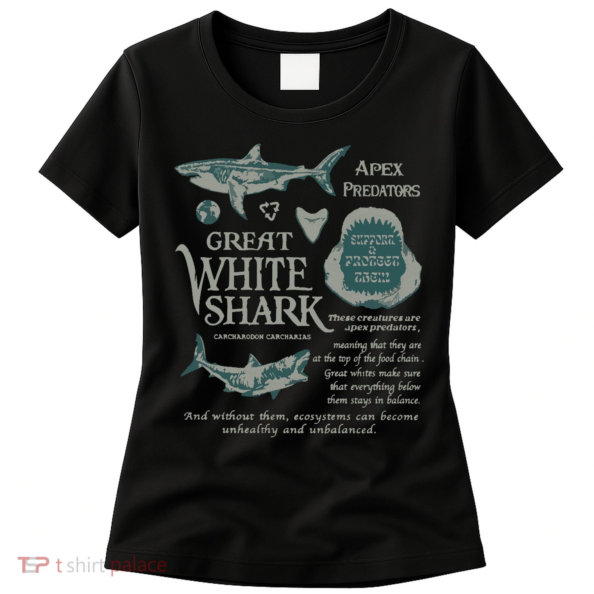 90S Great White Shark Women's T-Shirt