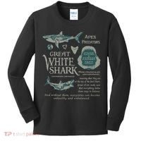 90S Great White Shark Kids Long Sleeve Shirt thumb 0