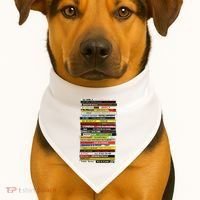 90s Hip Hop Cd Stack USA-Made Doggie Bandana thumb 1