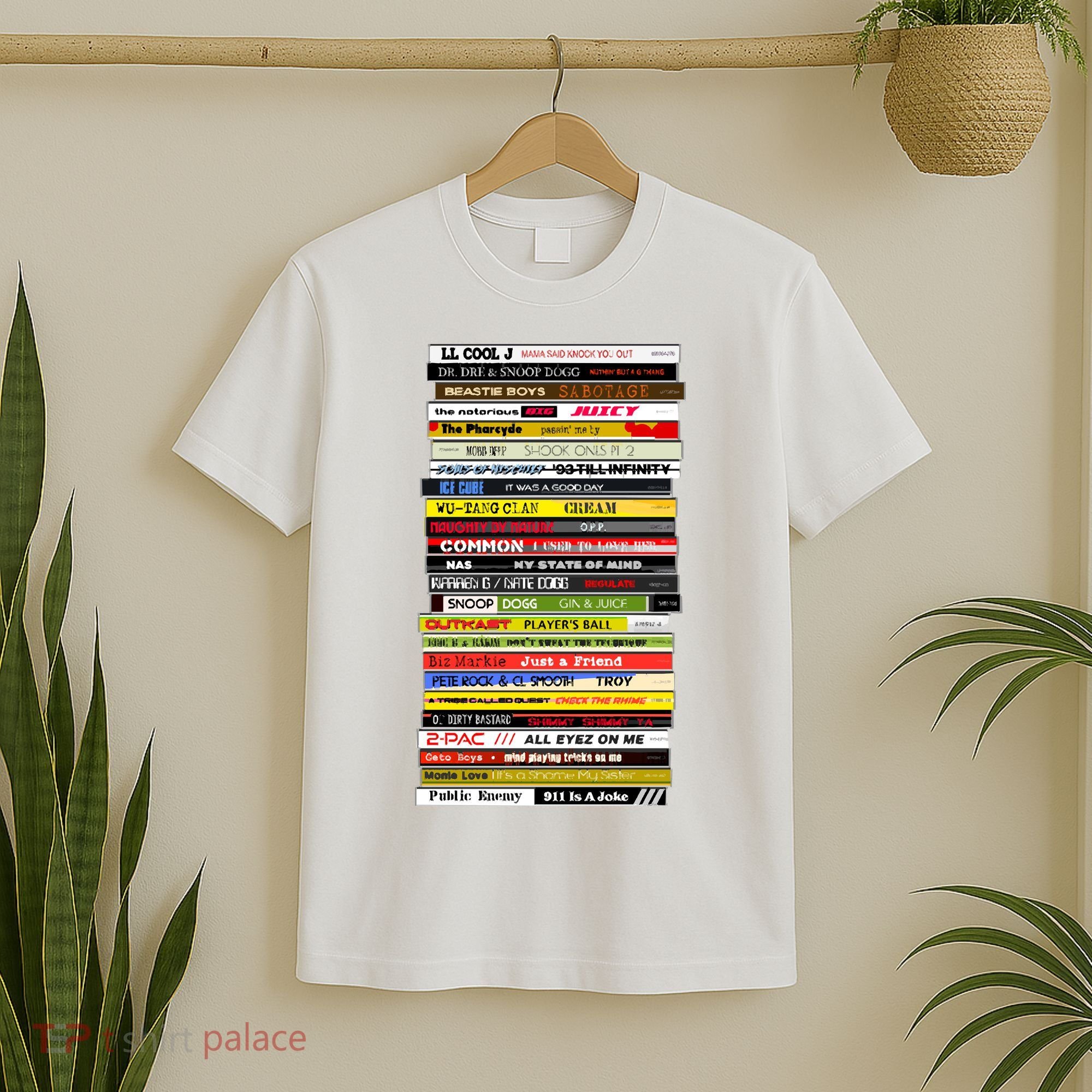 90s Hip Hop Cd Stack T-Shirt