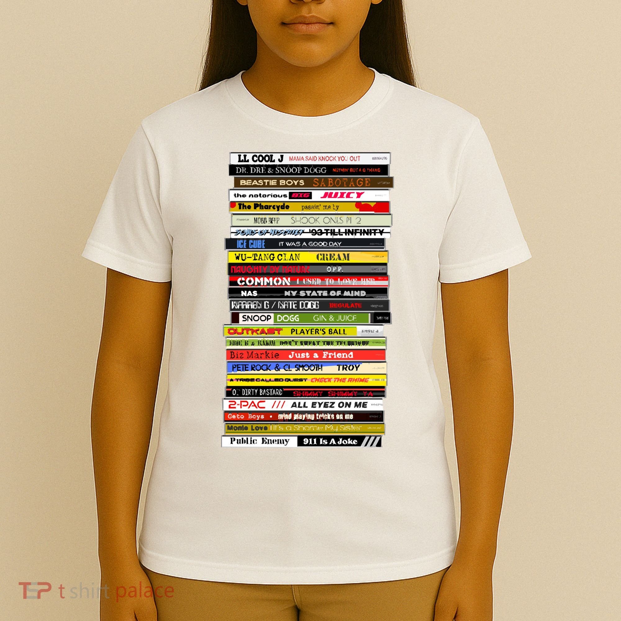 90s Hip Hop Cd Stack T-Shirt
