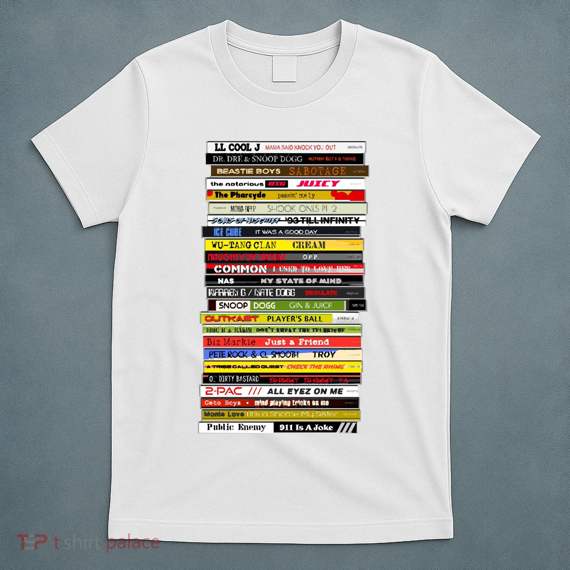 90s Hip Hop Cd Stack T-Shirt