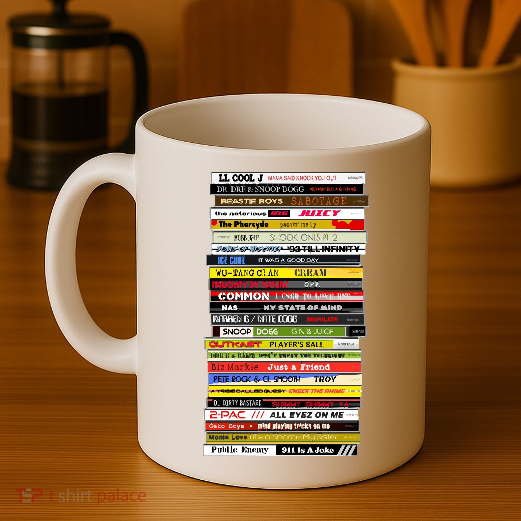 90s Hip Hop Cd Stack Coffee Mug