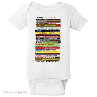 90s Hip Hop Cd Stack Baby Bodysuit