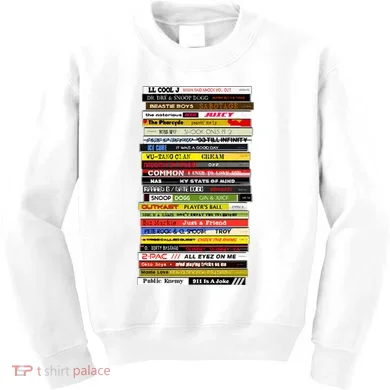 90s Hip Hop Cd Stack Kids Sweatshirt