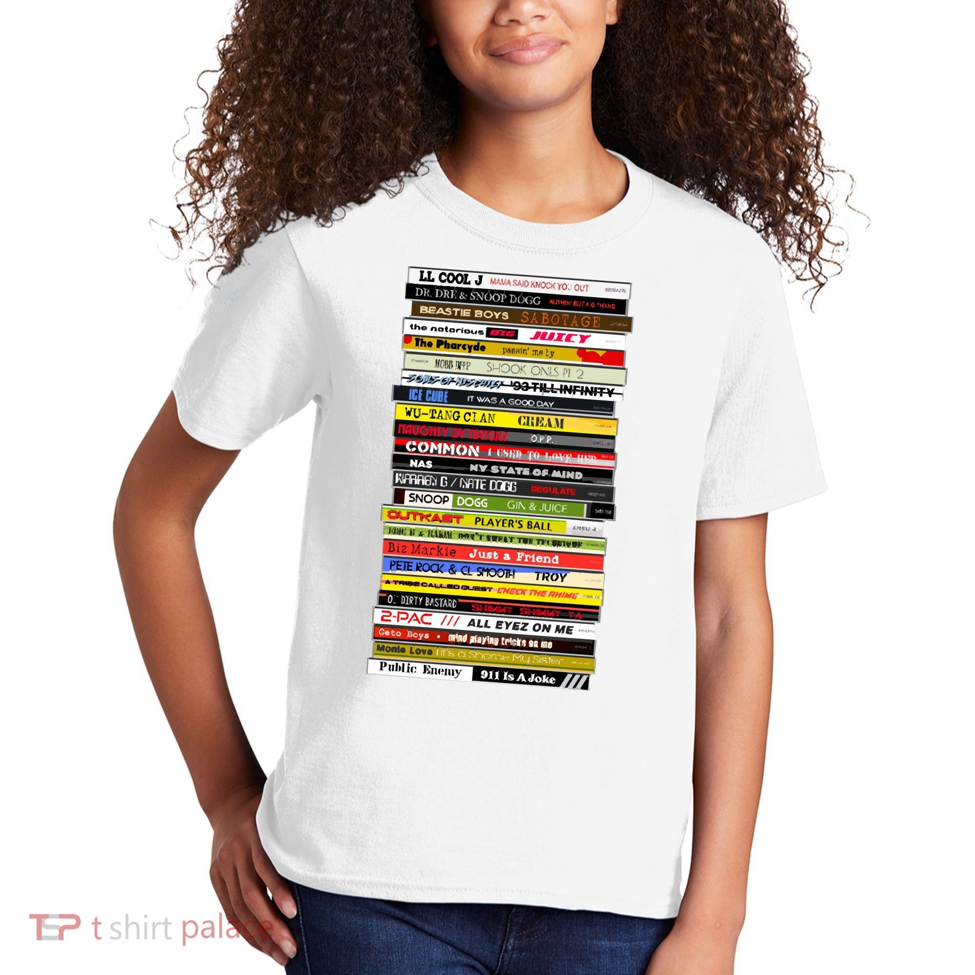 90s Hip Hop Cd Stack Kids T-Shirt