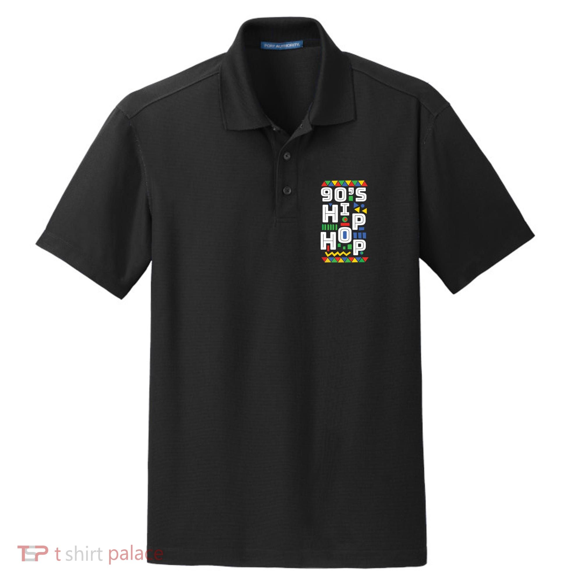 90s Hip Hop Vibes Retro Pattern Dry Zone Grid Polo