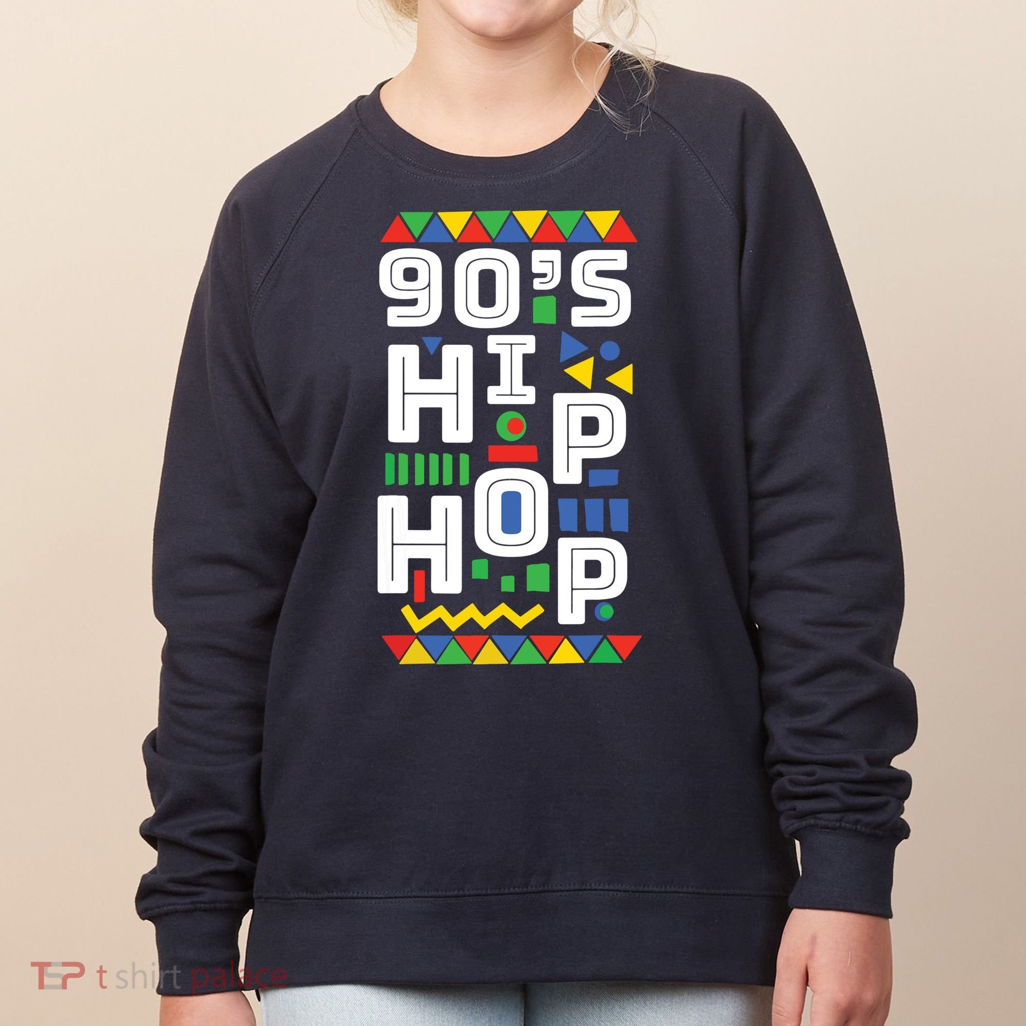 90s Hip Hop Vibes Retro Pattern Women's Sweatshirt