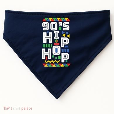 90s Hip Hop Vibes Retro Pattern USA-Made Doggie Bandana