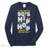 90s Hip Hop Vibes Retro Pattern Long Sleeve Shirt thumb 0