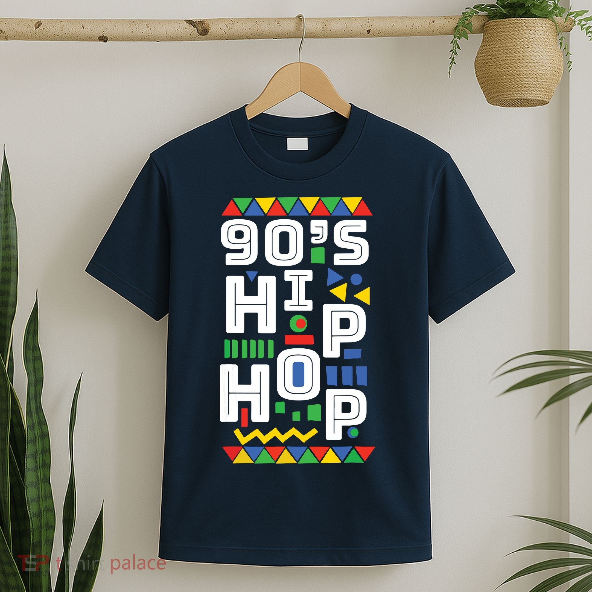 90s Hip Hop Vibes Retro Pattern T-Shirt