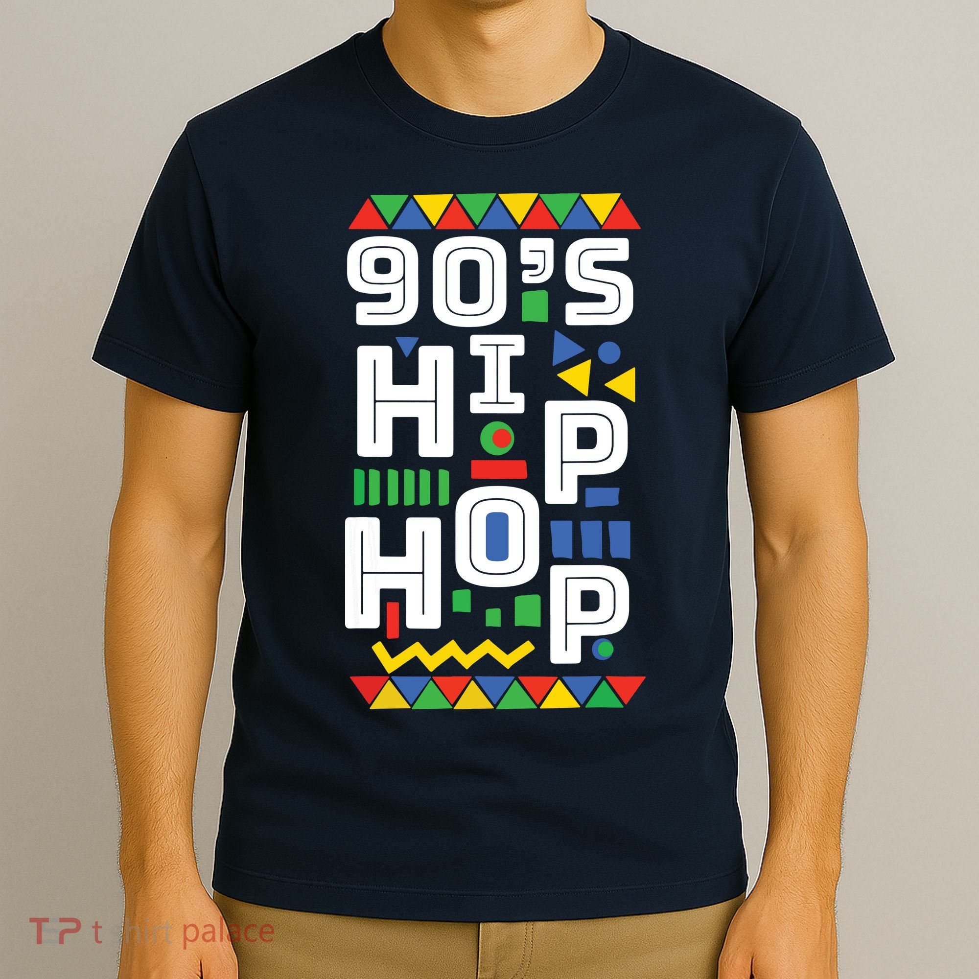 90s Hip Hop Vibes Retro Pattern T-Shirt