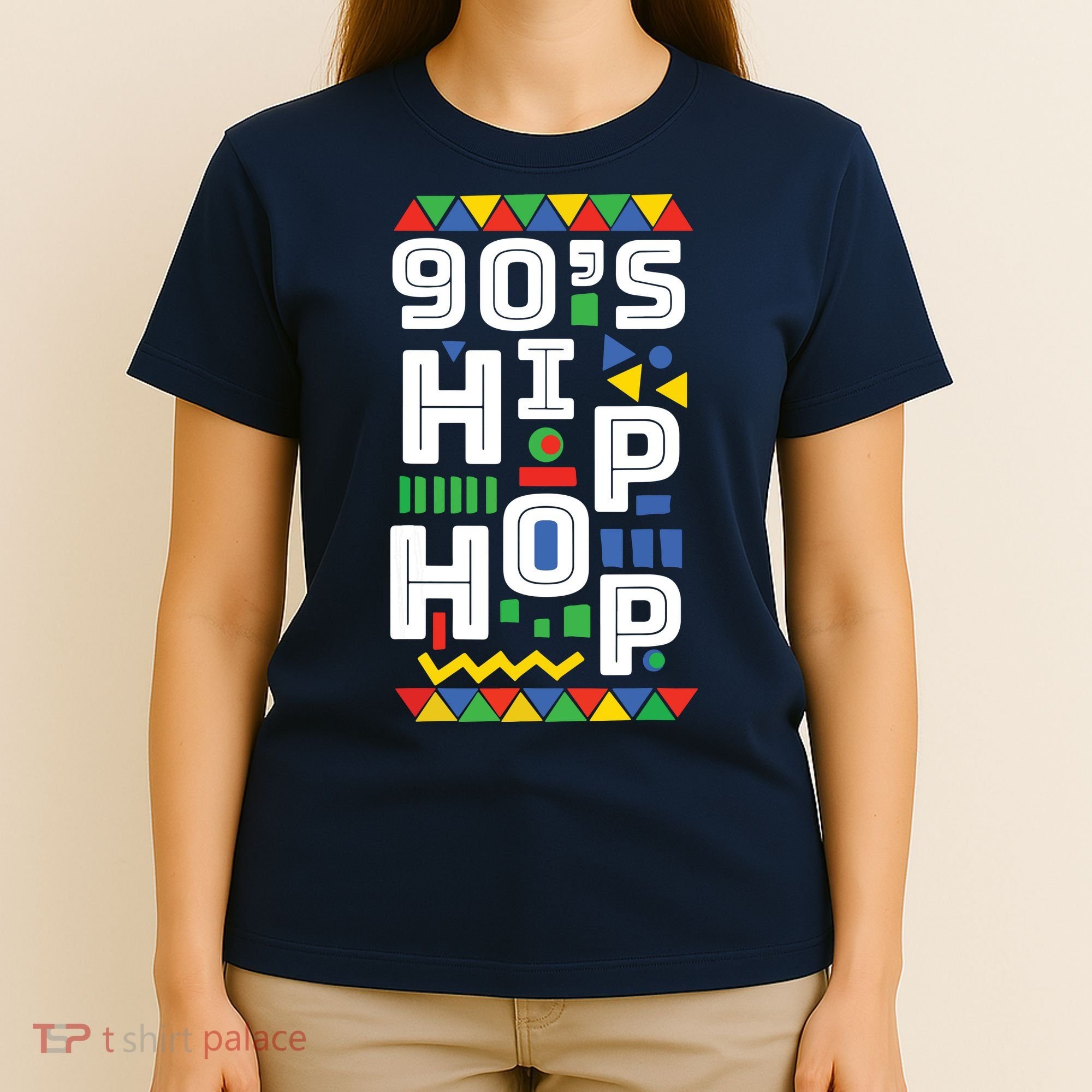 90s Hip Hop Vibes Retro Pattern T-Shirt