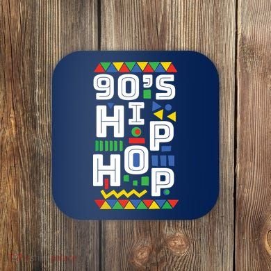 90s Hip Hop Vibes Retro Pattern Coaster