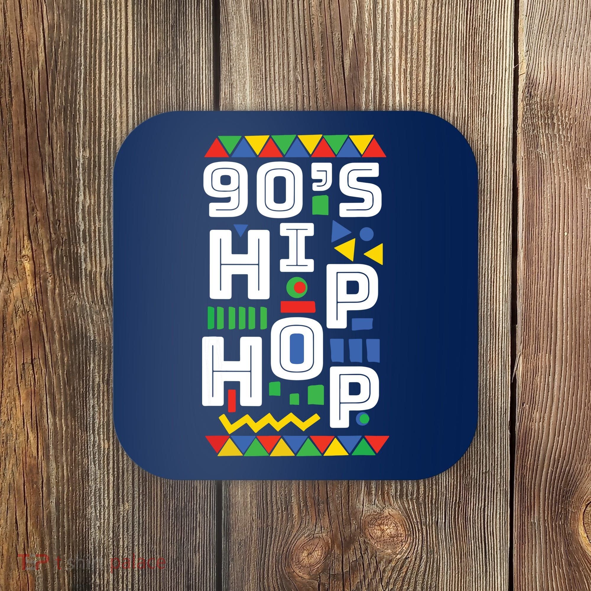 90s Hip Hop Vibes Retro Pattern Coaster