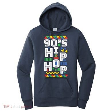 90s Hip Hop Vibes Retro Pattern Women's Hoodie