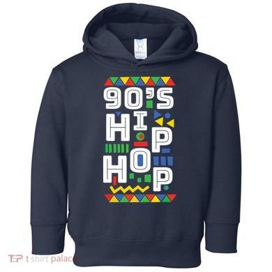 90s Hip Hop Vibes Retro Pattern Toddler Hoodie