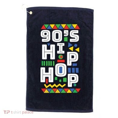 90s Hip Hop Vibes Retro Pattern Golf Towel